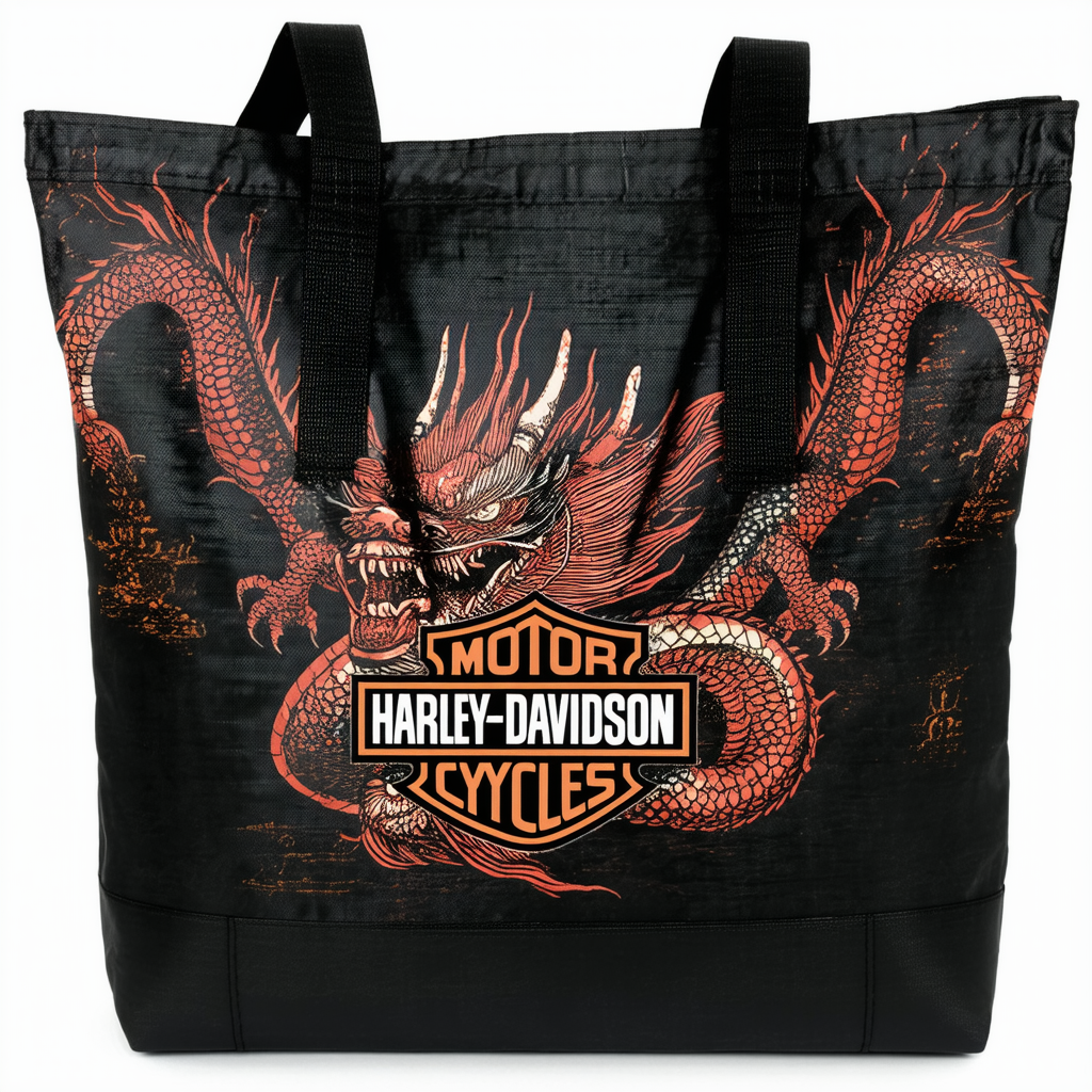 Harley-Davidson Women's Tail of Dragon Light-Weight Shopper Tote 99914-DRAGON