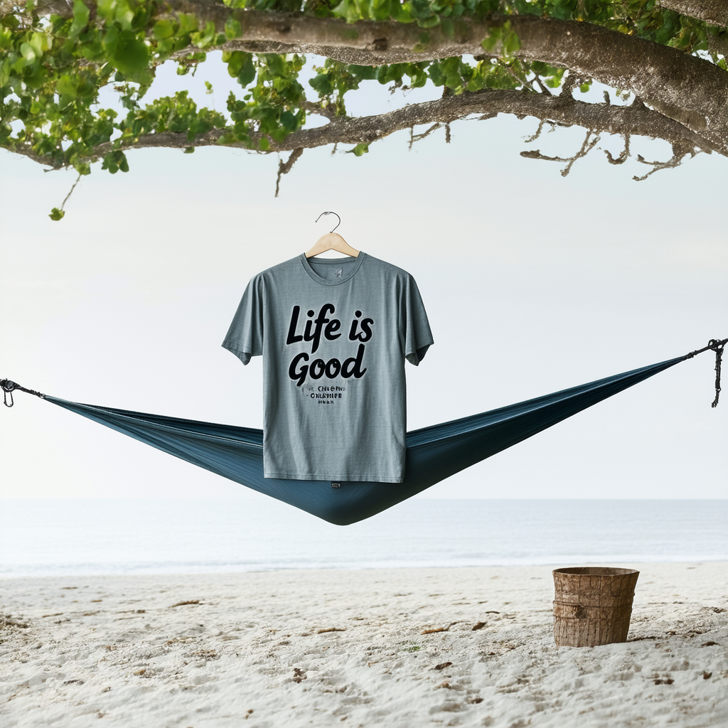 Life is Good Men's Crusher Beachside Hammock T-Shirt (Stormy Gray)
