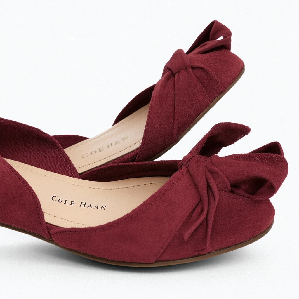 Cole Haan Janelle OT.Ballet Womens Open Toe Flats Shoes Masquerade