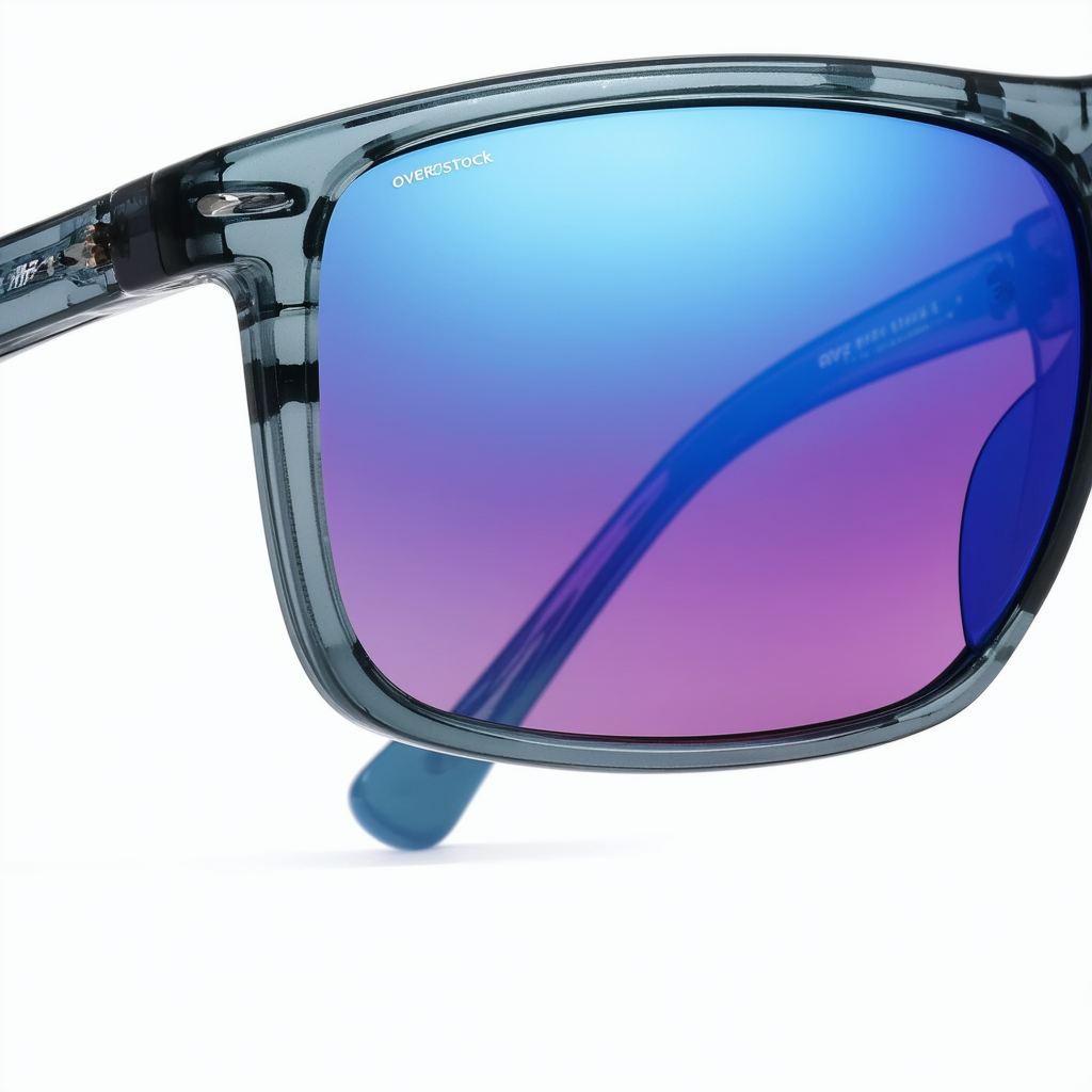 The Overstock Polarized Fit Over Sunglasses, Ombre 2866 2T, Grey Blue Purple With Smoke Lens