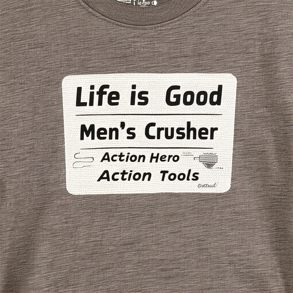 Life is Good Men's Crusher Action Hero Tools T-Shirt