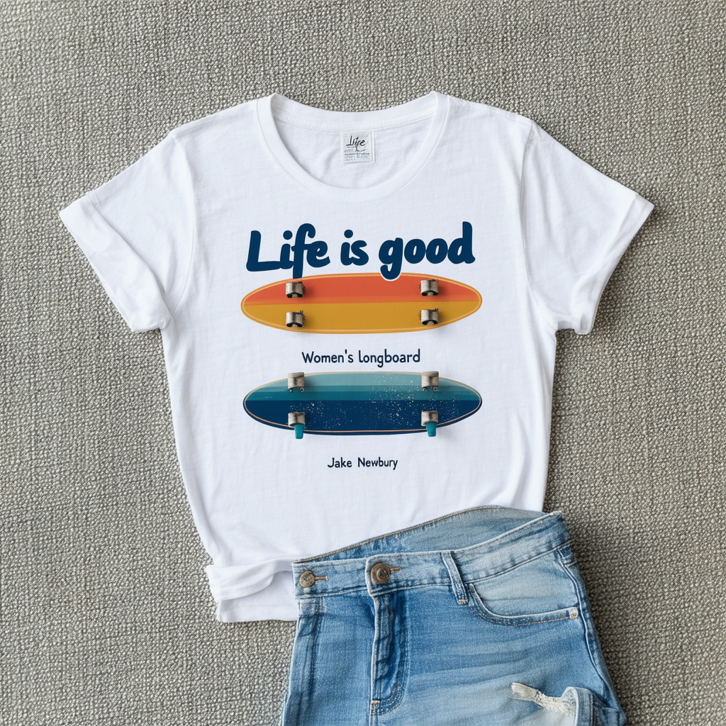 Life is Good Women's Longboard Jake Newbury Tee