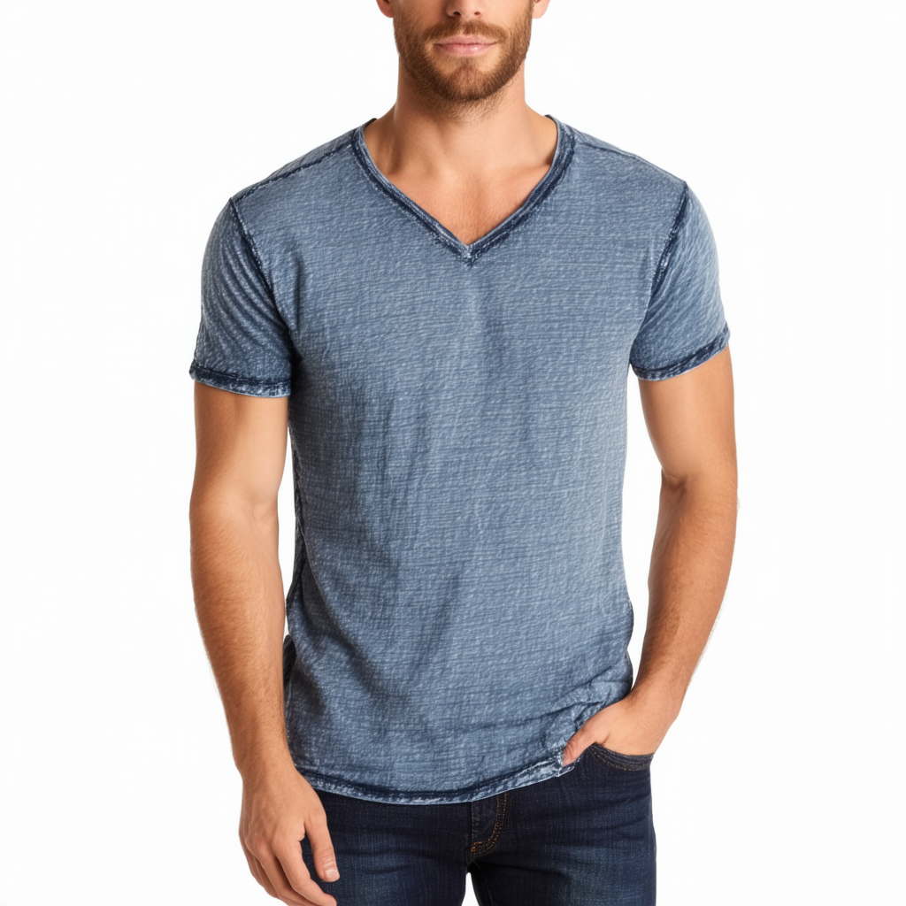 Lucky Brand Men's Burnout Vneck Tee