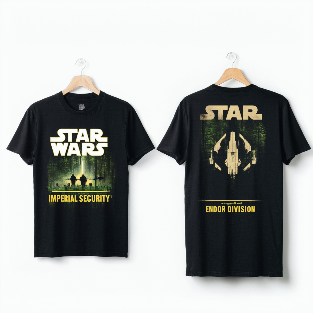 Star Wars Imperial Security Endor Division Men's Black T-shirt