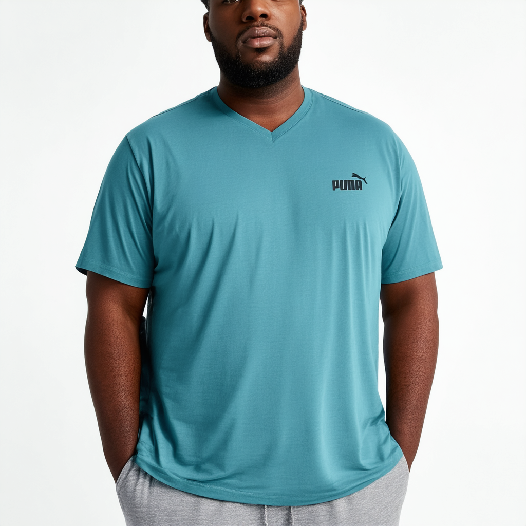 PUMA Men's Big & Tall Essentials+ V Neck Tee