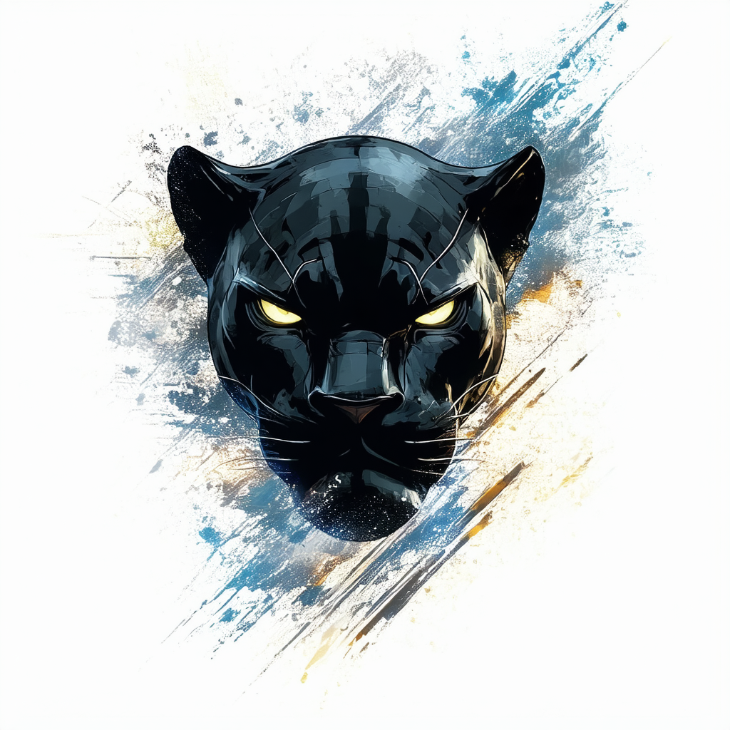 Marvel Men's Panther Logo Short Sleeve T-Shirt