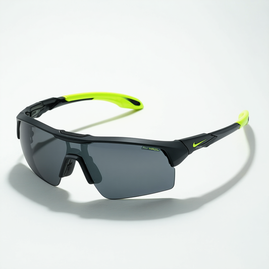 Nike Haul Interchange Sunglasses, EV0245-010, Matte Black Frame/Nike Max Hi-Vis Tint + Grey Lenses