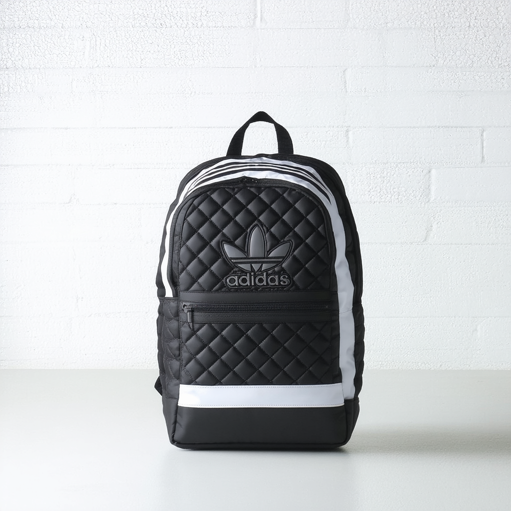adidas Originals Originals Quilted Trefoil Backpack, Black, One Size