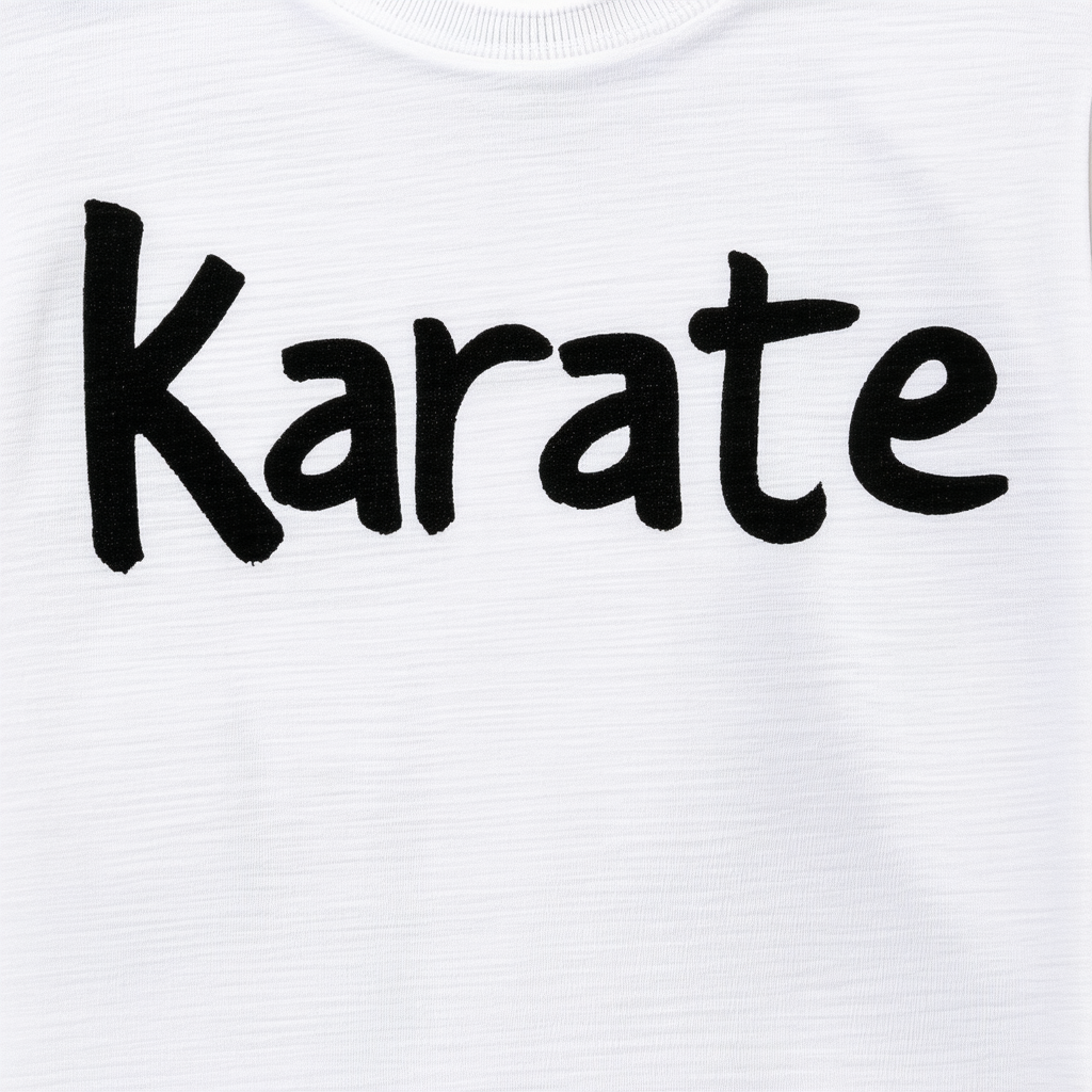 Threadrock Big Girls' Karate Typography Youth T-Shirt