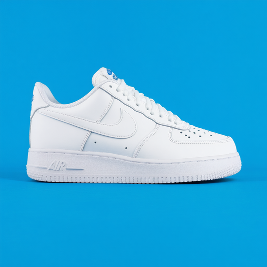 NIKE Men's Air Force 1, White/Photo Blue