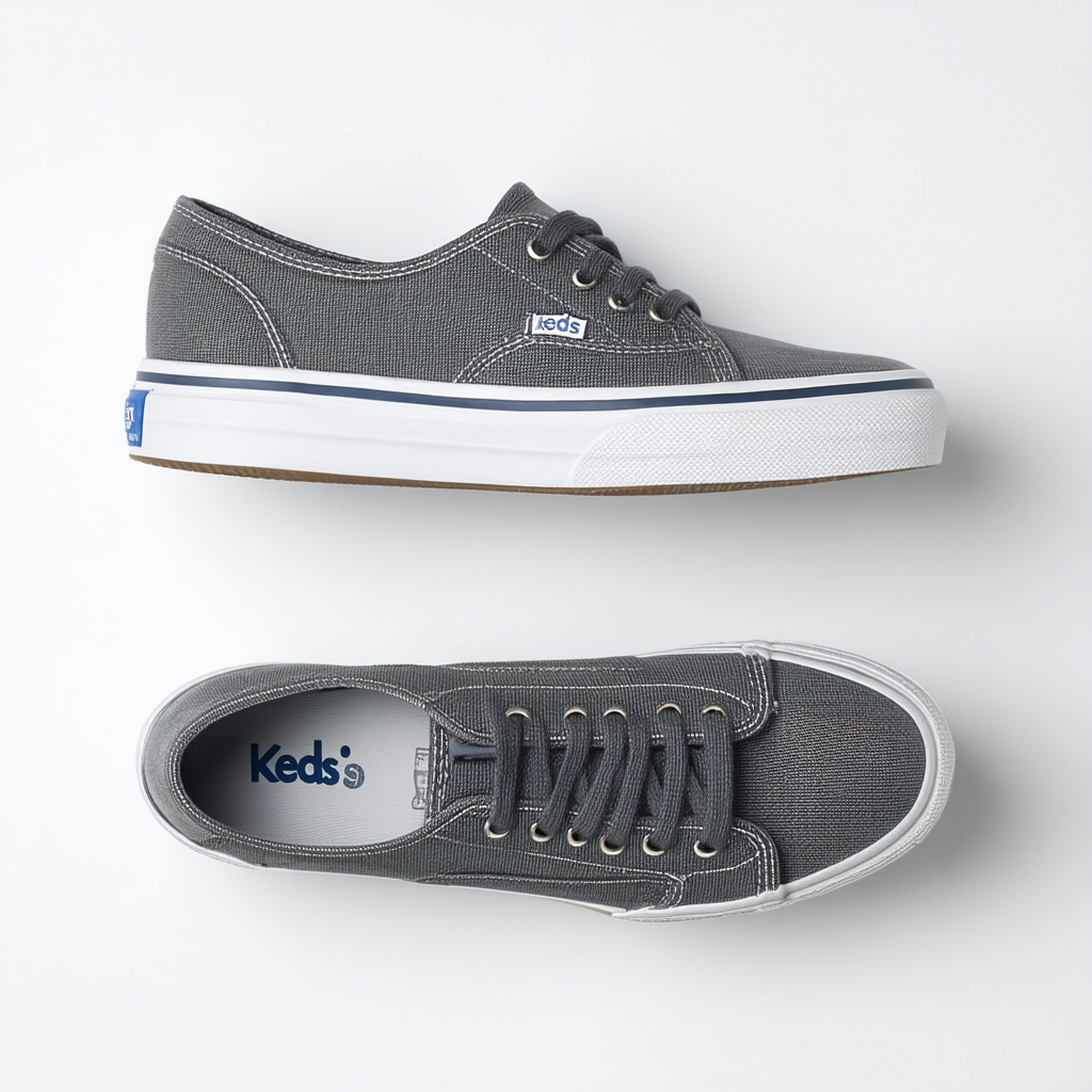 Keds womens Double Decker Sneaker, Grey, 6.5 US
