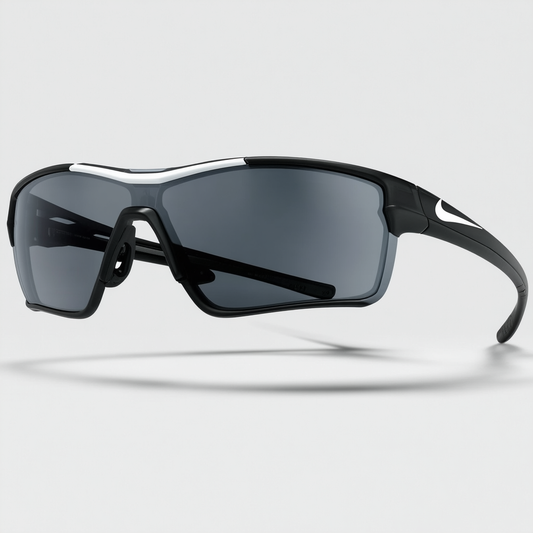 Nike Men's Adrenaline Polarized Rectangular Sunglasses, Anthracite/White, 66 mm