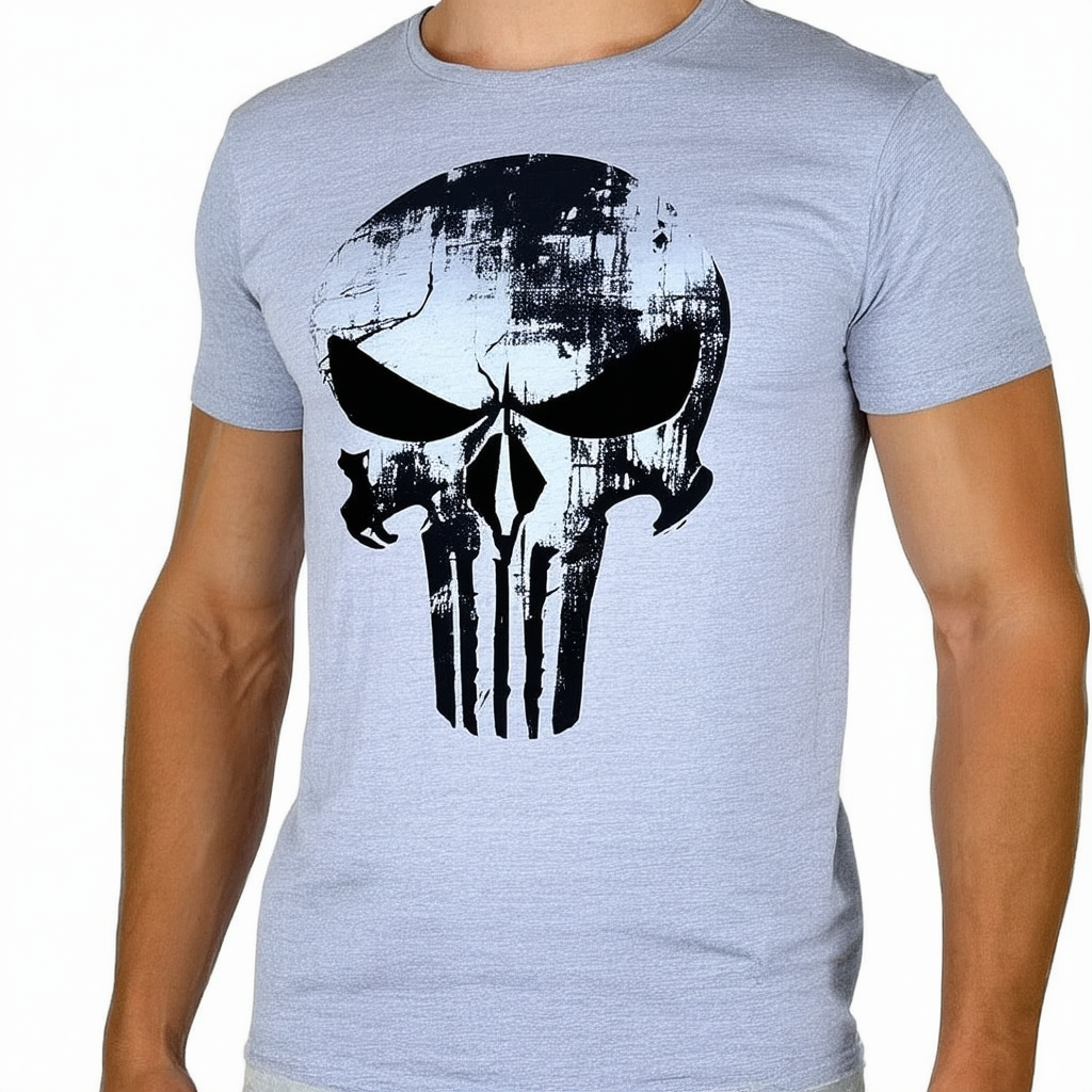 Marvel Men's Punisher Logo Skulls Men's T-Shirt