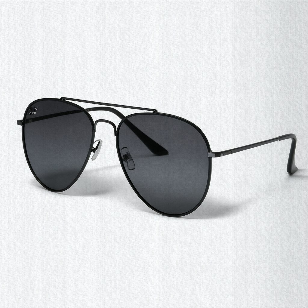 GUESS Factory Men's Metal Navigator Matte Sunglasses