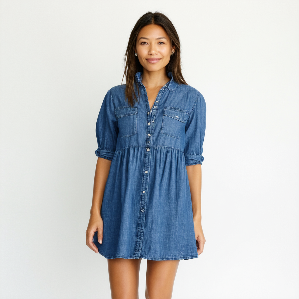 Lucky Brand Women's Denim Popover Dress