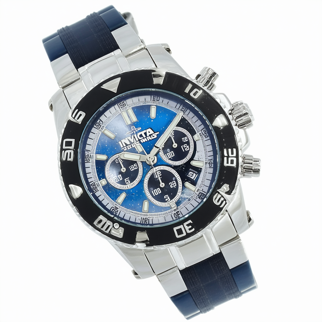 Invicta Men's 35084 Star Wars Quartz 3 Hand Silver, Blue Dial Watch