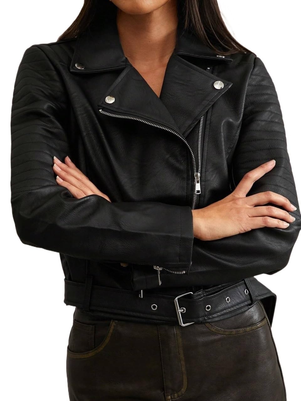 Bold Black Moto Coat for Street Style Looks