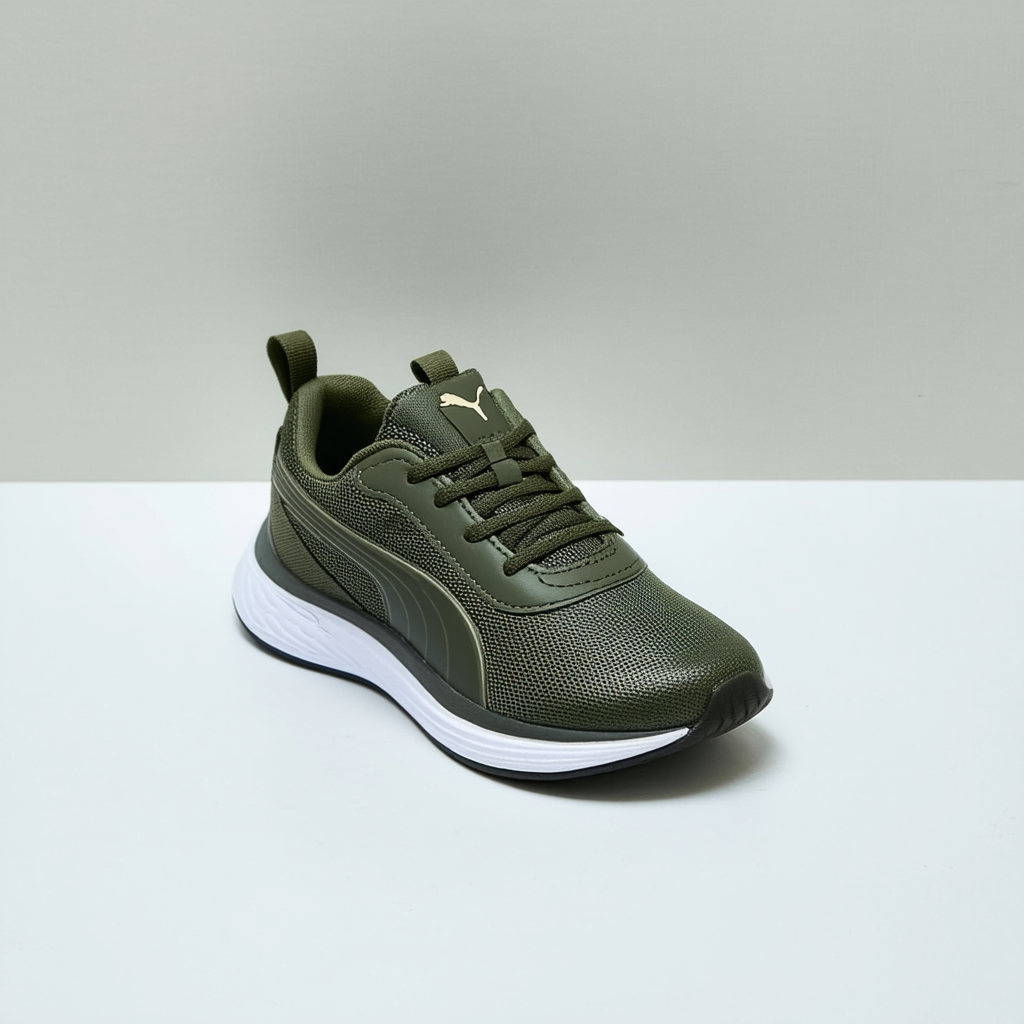 PUMA Kids Boys Pacer Next Excel Camo Lace Up Sneakers Shoes - Green