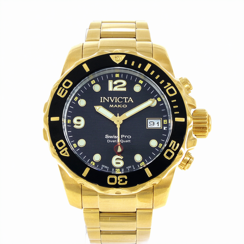 Invicta Men's 9311 Mako Swiss Pro Diver Quartz Gold Stainless Steel Watch