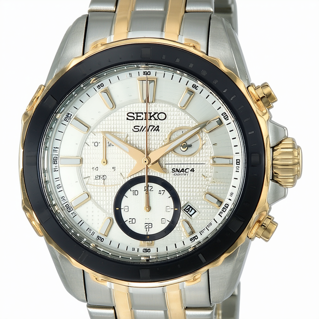 Seiko Men's SNAC74 Coutura Chronograph Two Tone Stainless Steel Watch