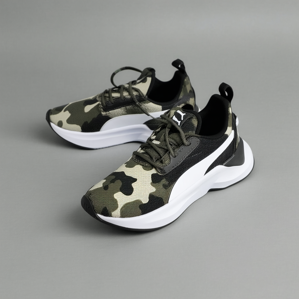 PUMA Softride Sophia Slipon Camo AOP Womens Sneaker