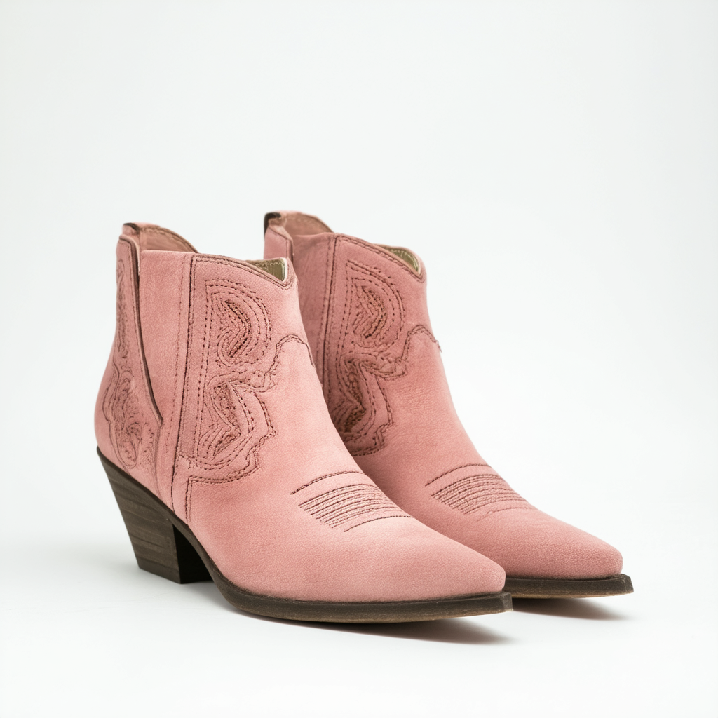 Qupid Tobin-07 Womens Western Booties Blush Size 7