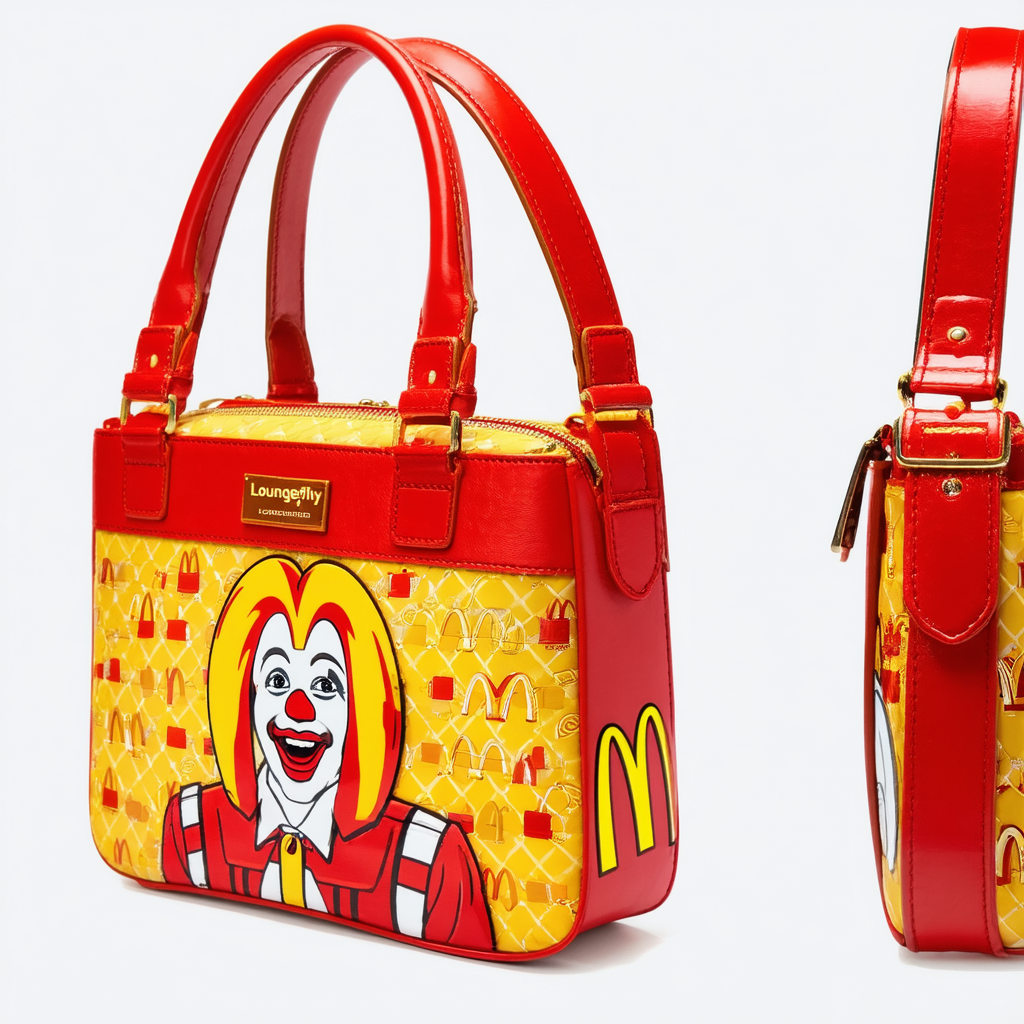 Loungefly McDonalds Ronald McDonald Double Strap Shoulder Bag