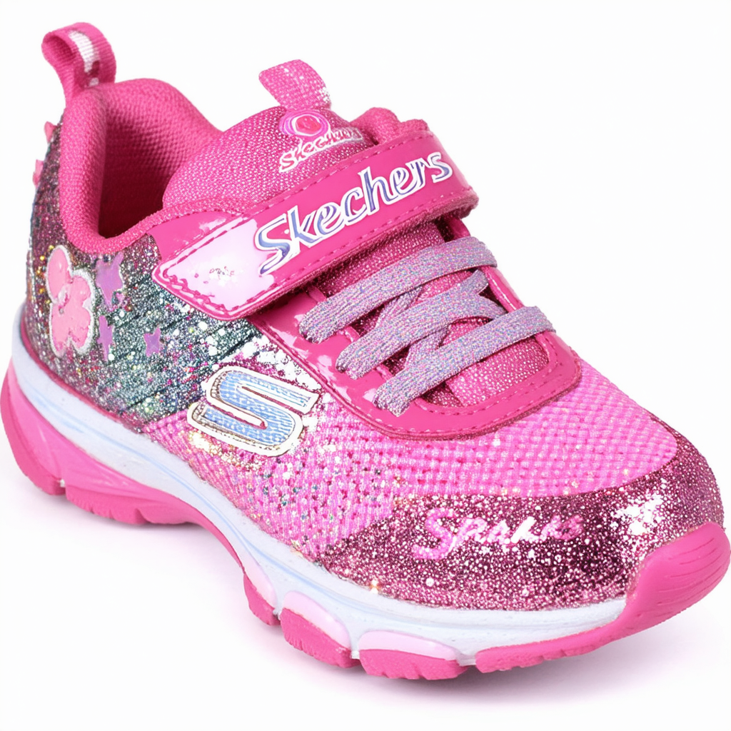 Skechers Unisex-Child Lite-Sparkle Friends Sneaker