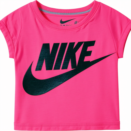 Nike Children's Apparel Girls' Little Sportswear Graphic T-Shirt, Rush Pink, 6