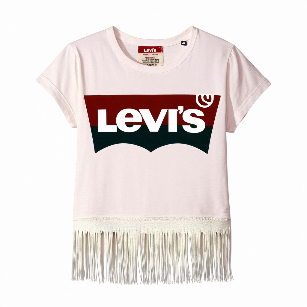 Levi's Girls' Fringe Hem Graphic T-Shirt