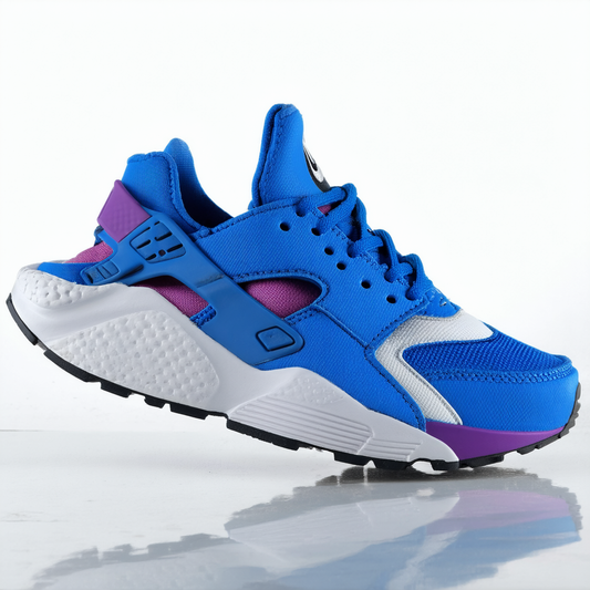NIKE Men's Air Huarache Blue Jay/White Hyper Violet Running Shoe 10 Men US