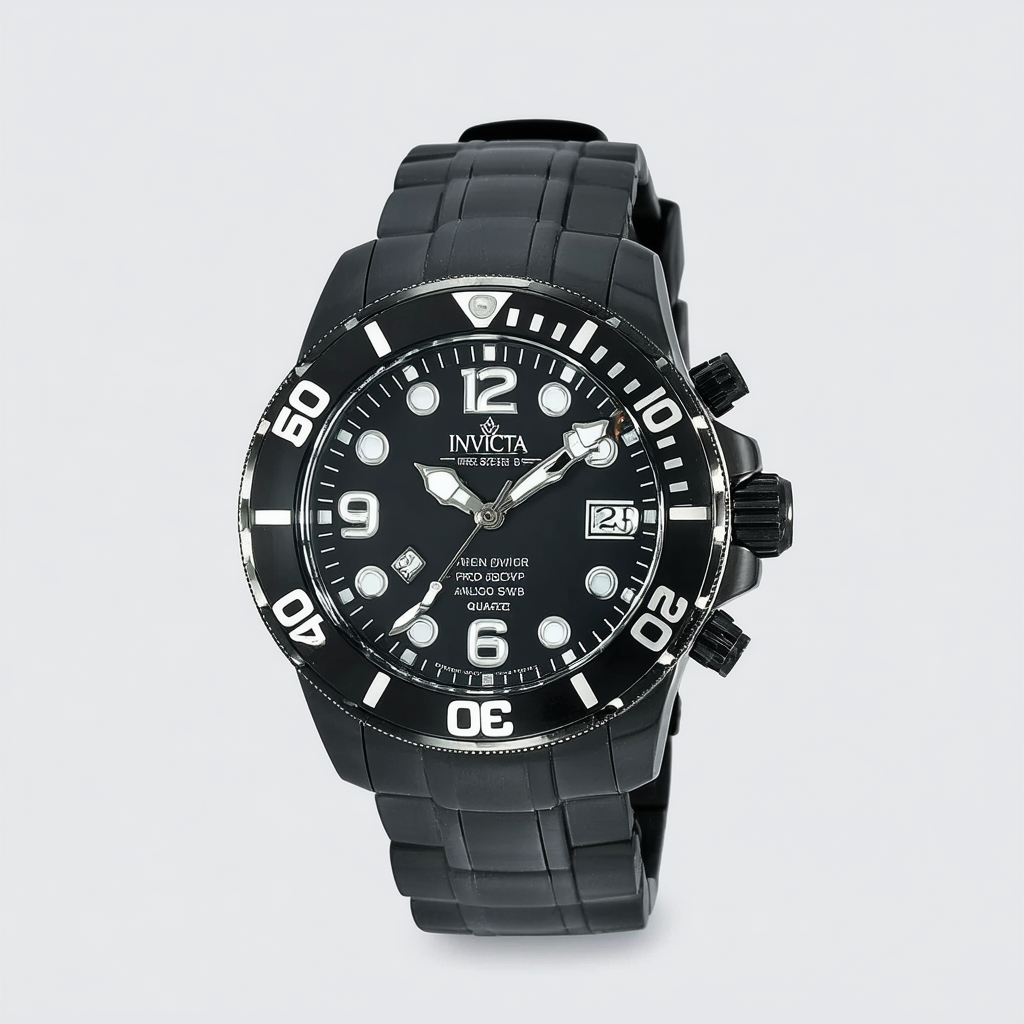 Invicta Men's 12560SYB Pro Diver Analog Display Swiss Quartz Black Watch