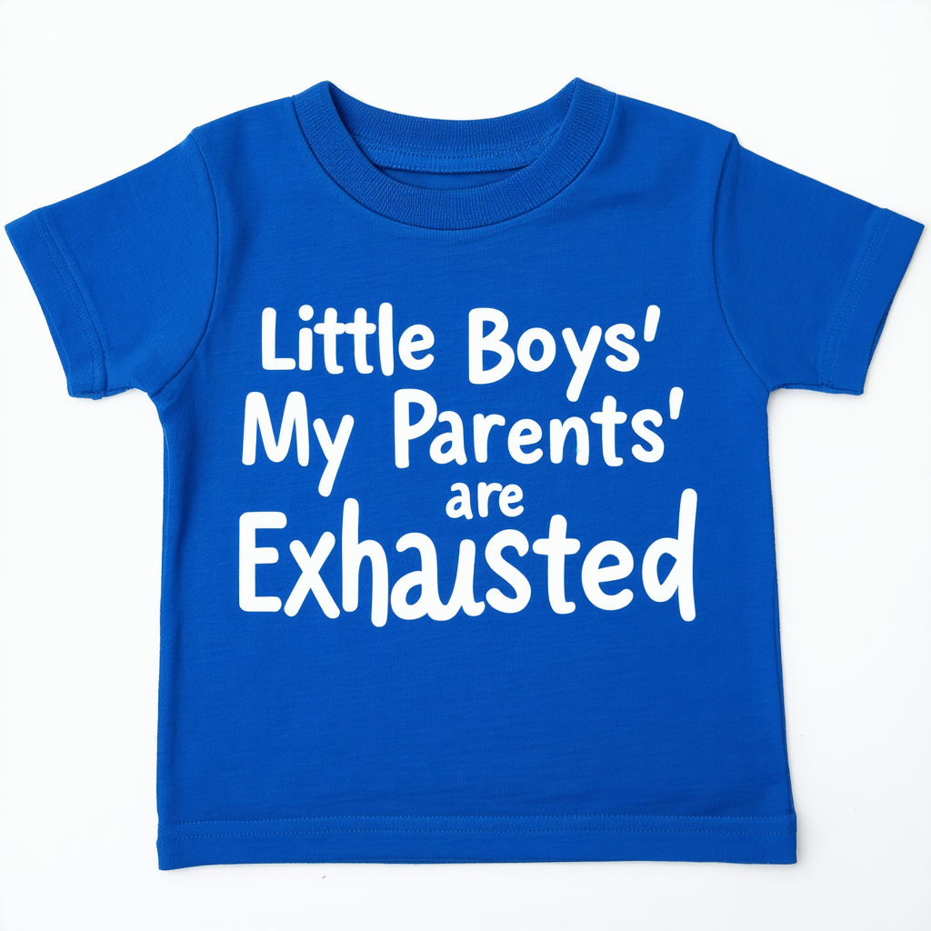 Threadrock Little Boys' My Parents are Exhausted Toddler T-Shirt