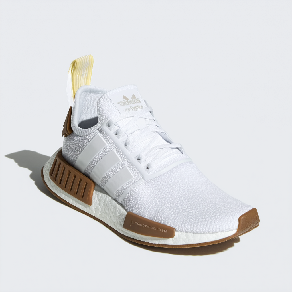adidas Originals mens Nmd_r1 Shoe, Footwear White/Footwear White/Gum, 12.5 US