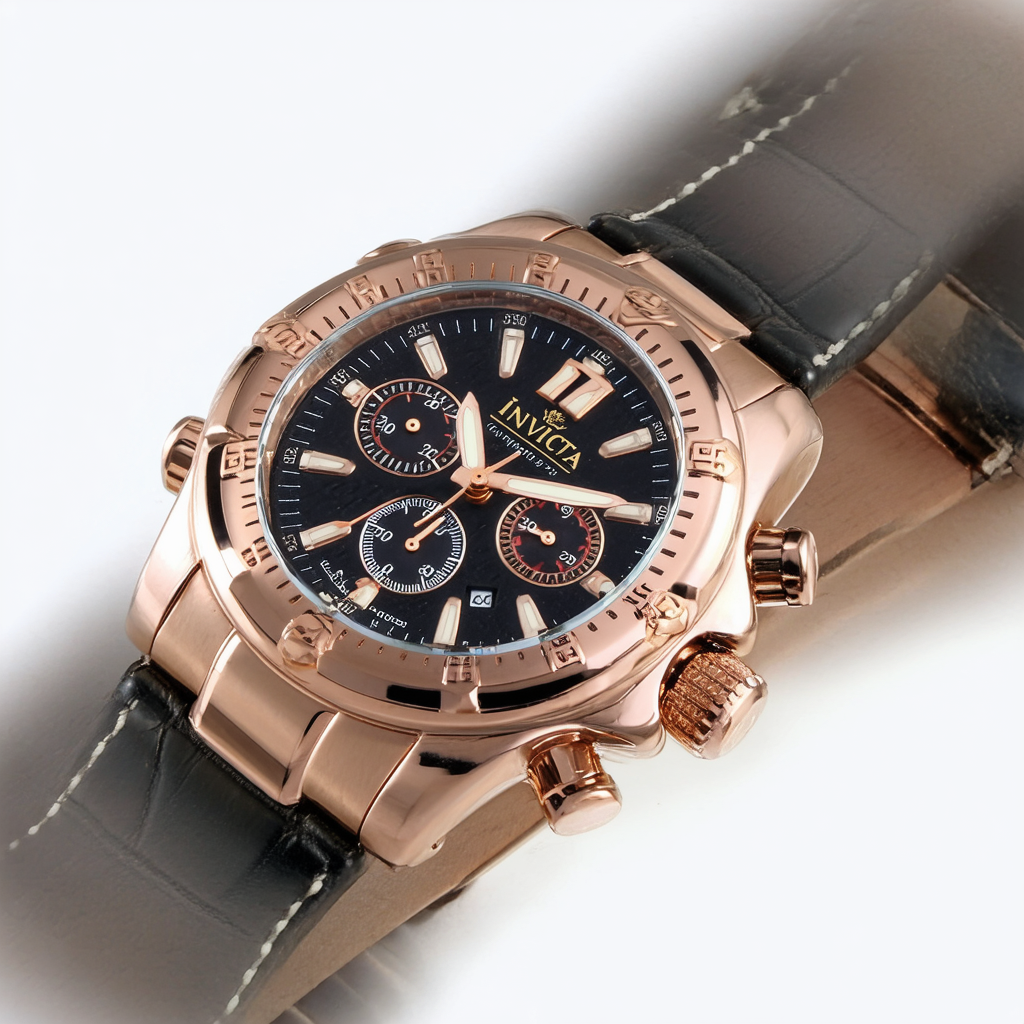 Invicta Men's 18015 Specialty Analog Display Swiss Quartz Rose Gold Watch