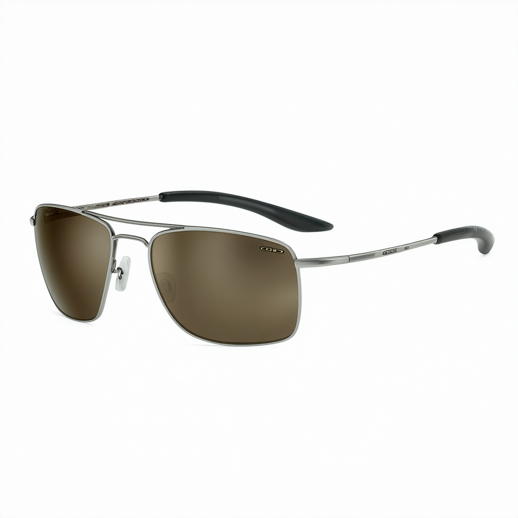 Oakley Men's Oo4020 Whisker Square Sunglasses, Platinum/Gold Iridium, 60 mm