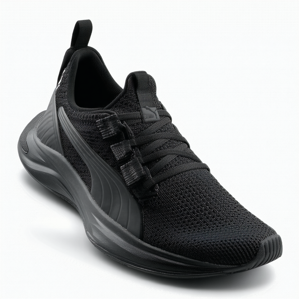 PUMA Women’s Enzo Strap Knit Multisport Outdoor Shoes, Black