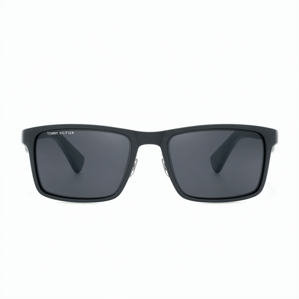 Tommy Hilfiger Men's TH 1674/S Rectangular Sunglasses, Black Ruthenium/Gray, 59mm, 18mm
