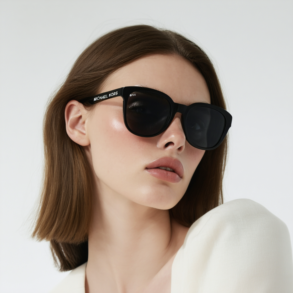 Michael Kors 001 Black Julia Aviator Sunglasses