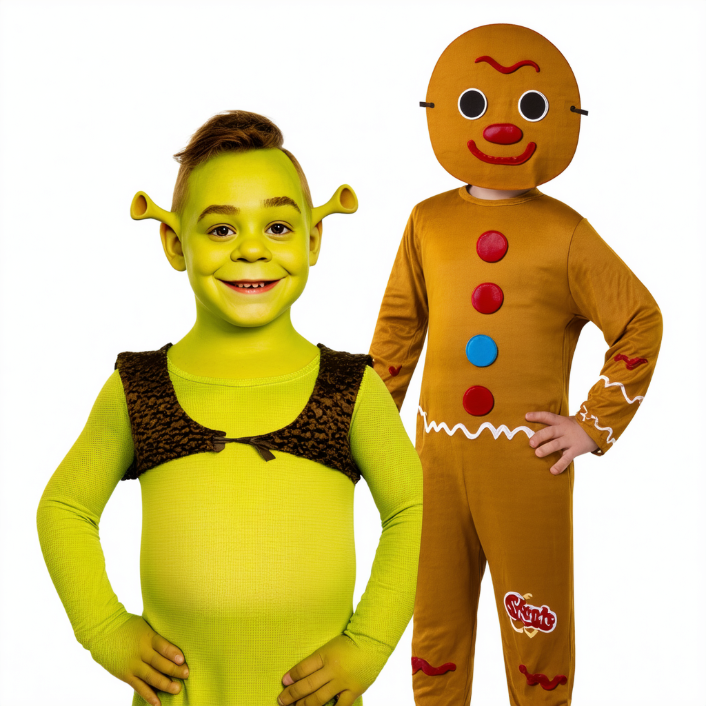 Shrek Child's Costume And Mask, Gingerbread Man Costume