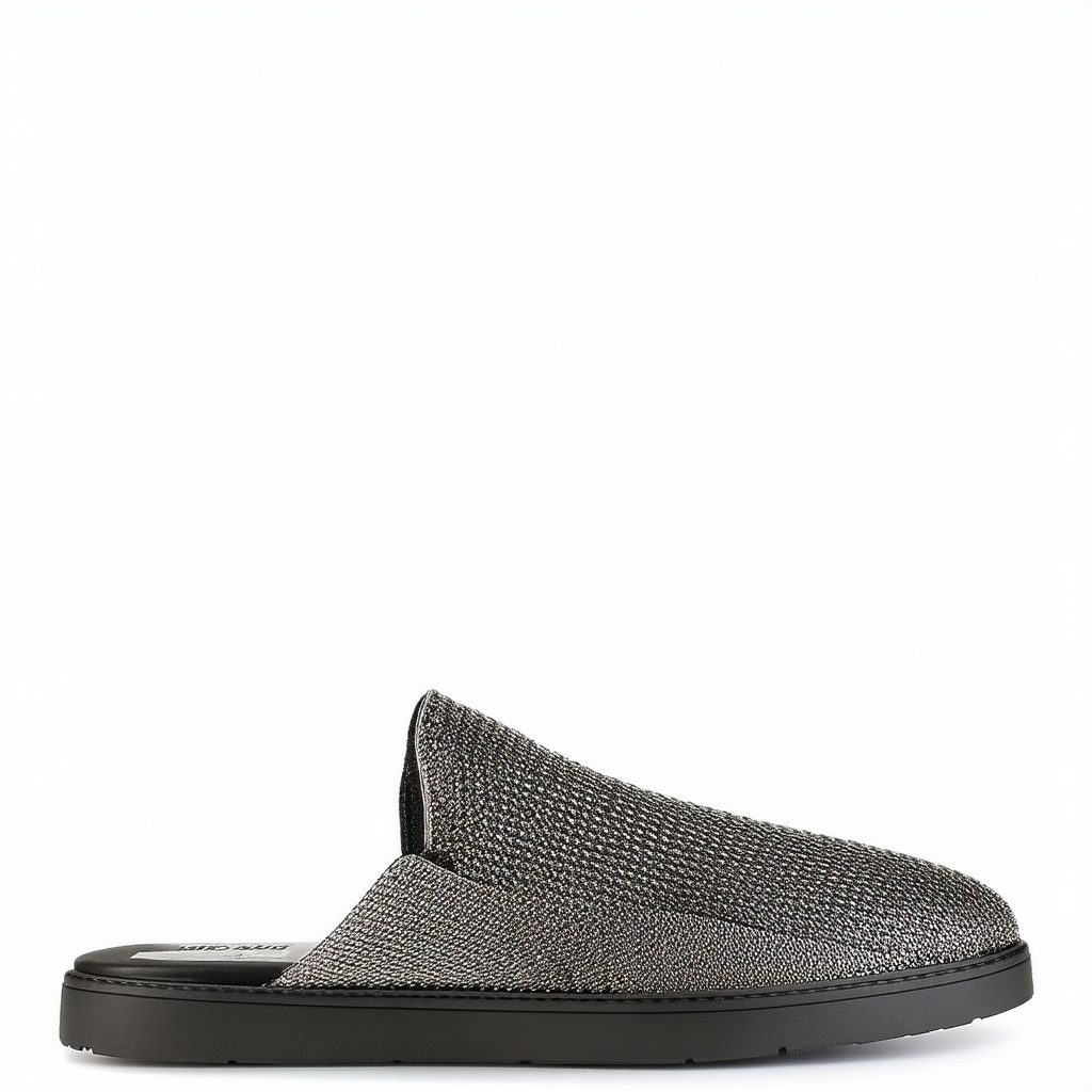 Michael Michael Kors Skyler Slip-On Gunmetal Metallic Knit/Metallic Nappa 5.5