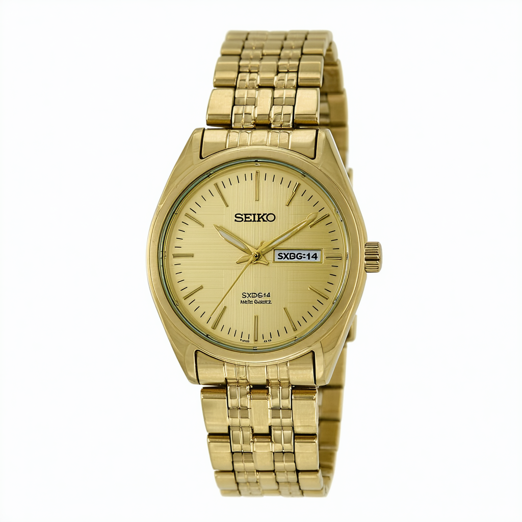 Seiko Women's SXDG14 Matrix Analog Display Japanese Quartz Gold Watch