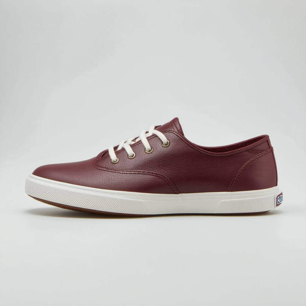 Keds Women's Crashback Leather Fashion Sneaker,Burgundy,6.5 M US