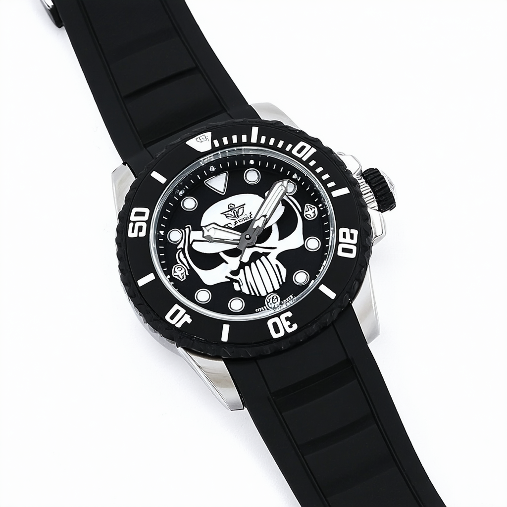 Invicta Men's DC Comics 46mm Silicone Quartz Watch, Black (Model: 43561)