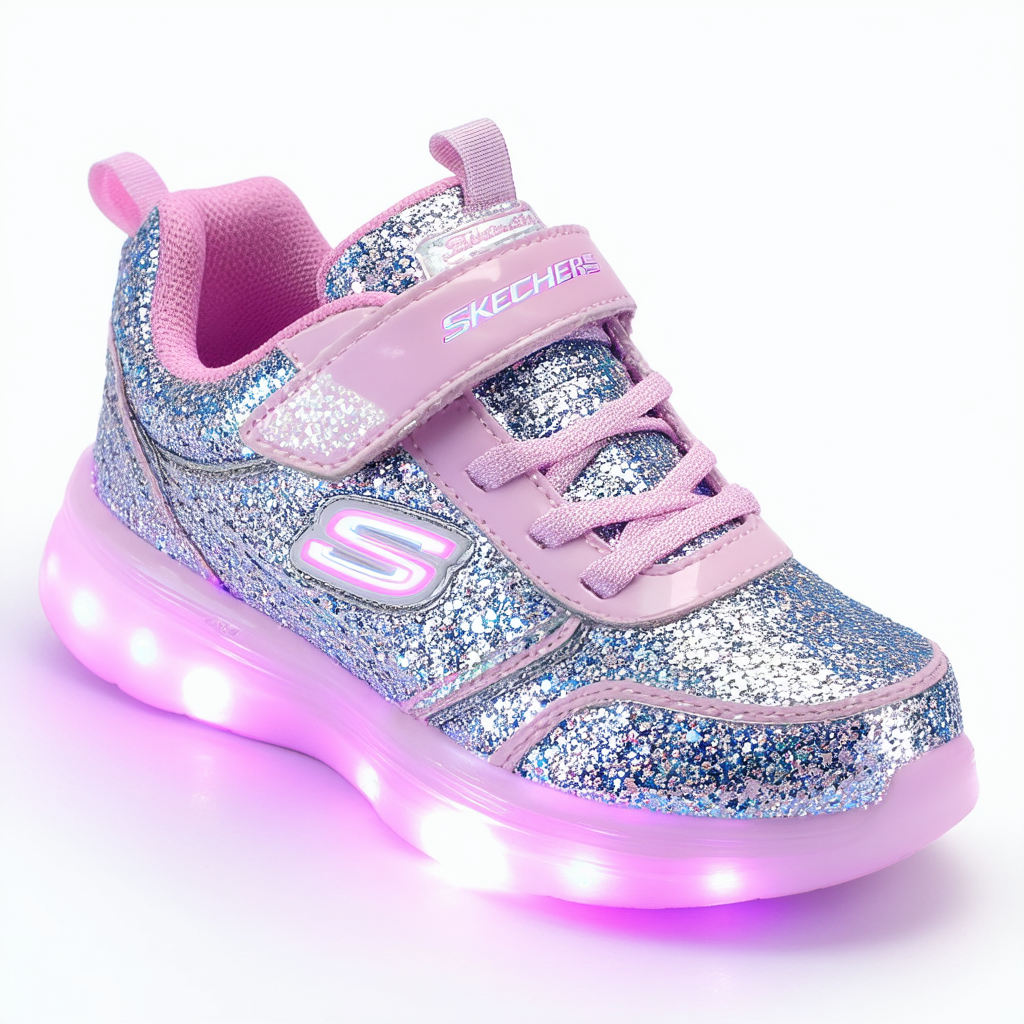 Skechers Unisex-Child Glitzy Glow Sneaker
