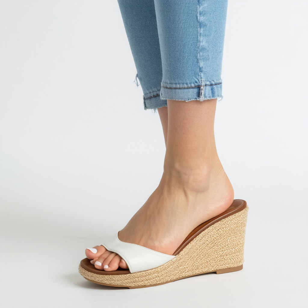 Womens High Heel Wedges with Comfortable Plantar Orthopedic Sandals, Suitable for Outdoor