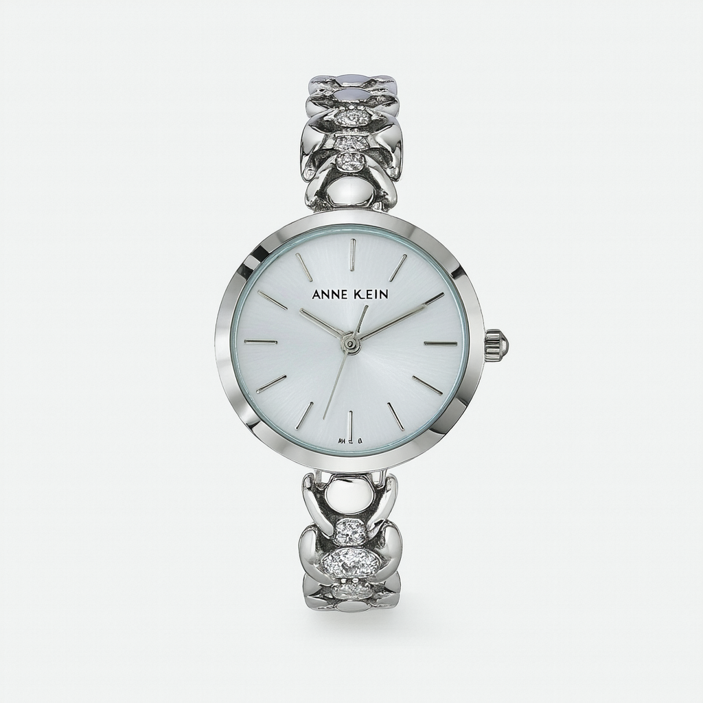 Anne Klein Women's AK/2023BLSV Silver-Tone Bangle Watch