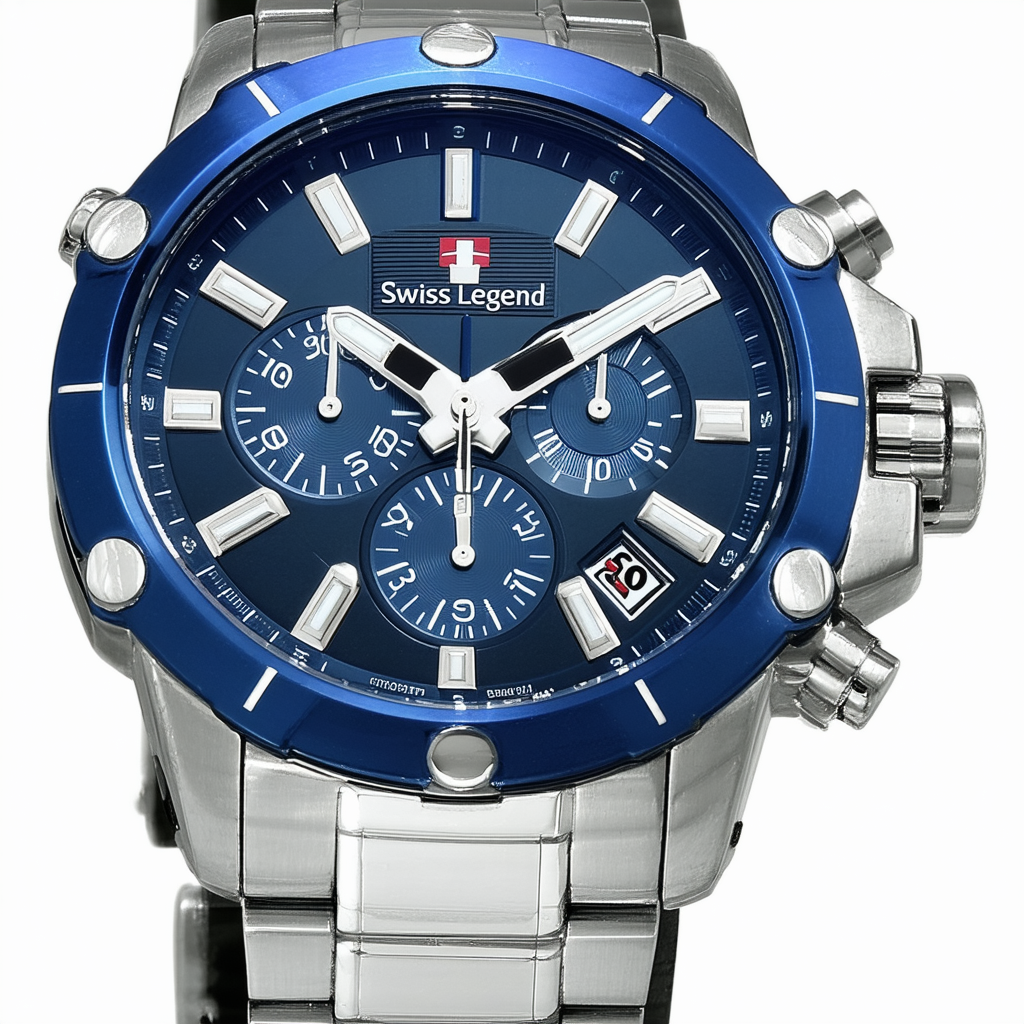 Swiss Legend Men's 50041-102 Eograph Collection Chronograph Blue Dial Stainless Steel Watch