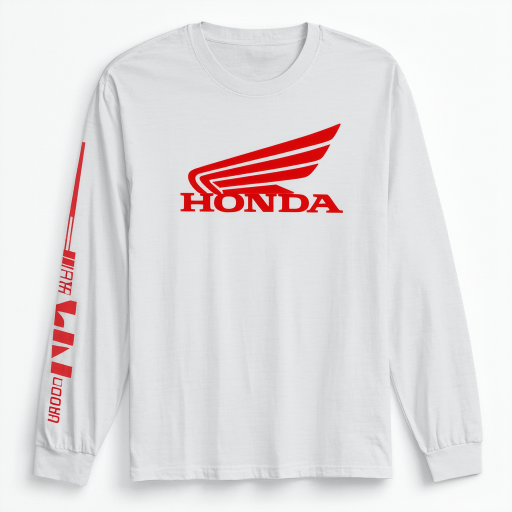 Honda Standard Logo Unisex Adult Long-Sleeve T Shirt for Men and Women