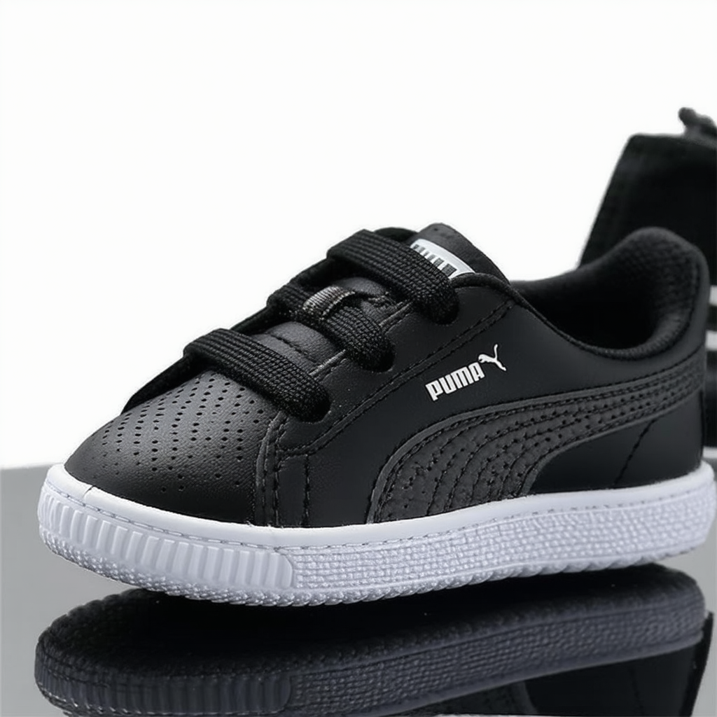 PUMA Toddler Boys Ferrari Roma Via Perforated Lace Up Sneakers Shoes Casual - Black